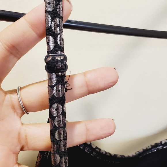 FASHION BUG black and silver tank top plus  size 1X - Picture 6 of 9